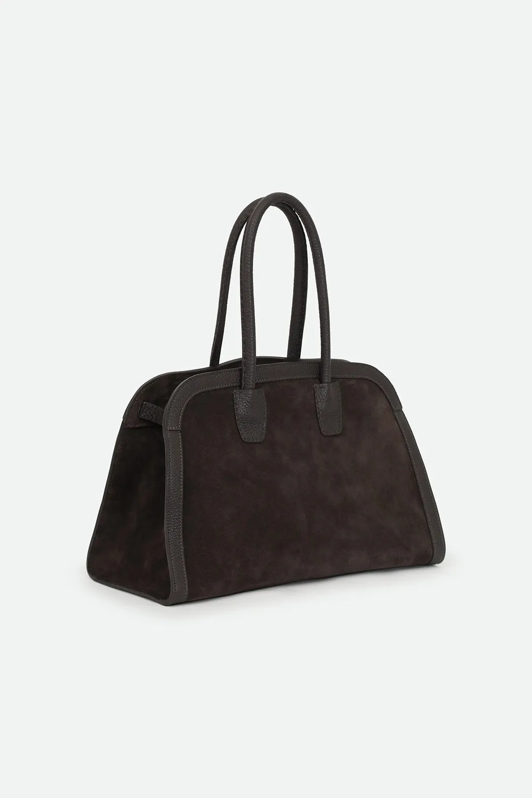 ARDEN 15 BAG IN ITALIAN SUEDE GREYHOUND-GREY