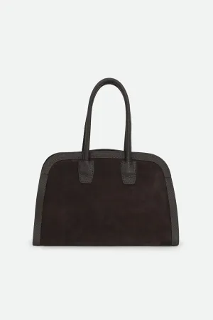 ARDEN 15 BAG IN ITALIAN SUEDE GREYHOUND-GREY