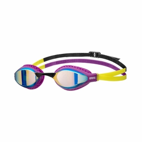 Arena Airspeed Mirror Goggles - Aqua/Plum/Lime anti fog swim goggles, swim training goggles