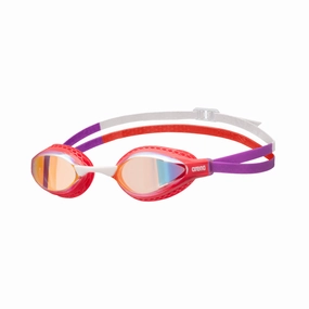 Arena Airspeed Mirror Goggles - Copper/Bright Coral/Plum anti fog swim goggles, swim training goggles