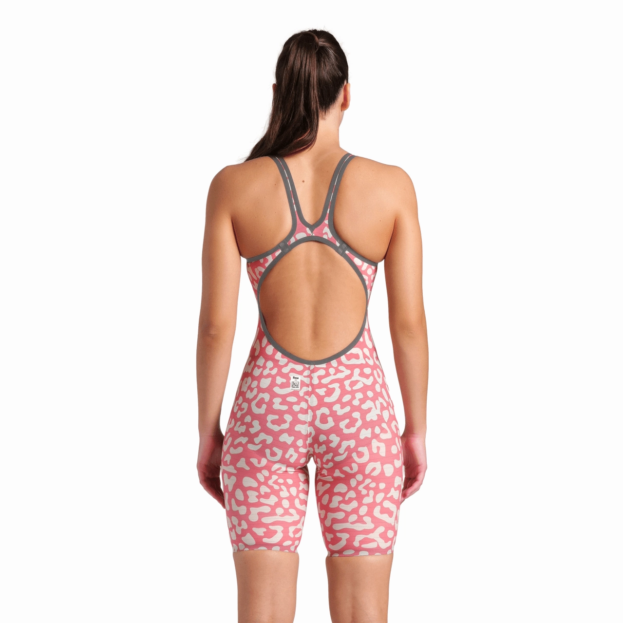 Arena Powerskin Carbon Air 2 Open Back Women's Kneeskin - Limited Edition Leopard Geranium