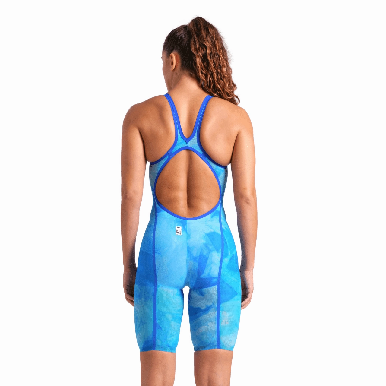 arena Powerskin Carbon Glide Women's Open Back Kneeskin - Limited Edition Tie-Dye Cobalt