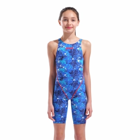 Arena Powerskin ST NEXT Girls Kneeskin Limited Edition - Splashy/Multi performance swimwear for women, athletic swimsuits