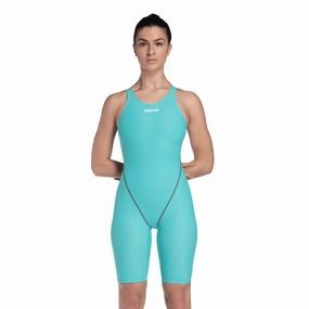 Arena Powerskin ST NEXT Womens Open Back Kneeskin - Aquamarine swim training suits women, performance one piece swimsuits