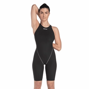 Arena Powerskin ST NEXT Womens Open Back Kneeskin - Black swim training suits women, performance one piece swimsuits