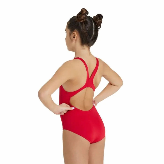 Arena Solid Swim Pro Girl's Swimsuit - Red/White