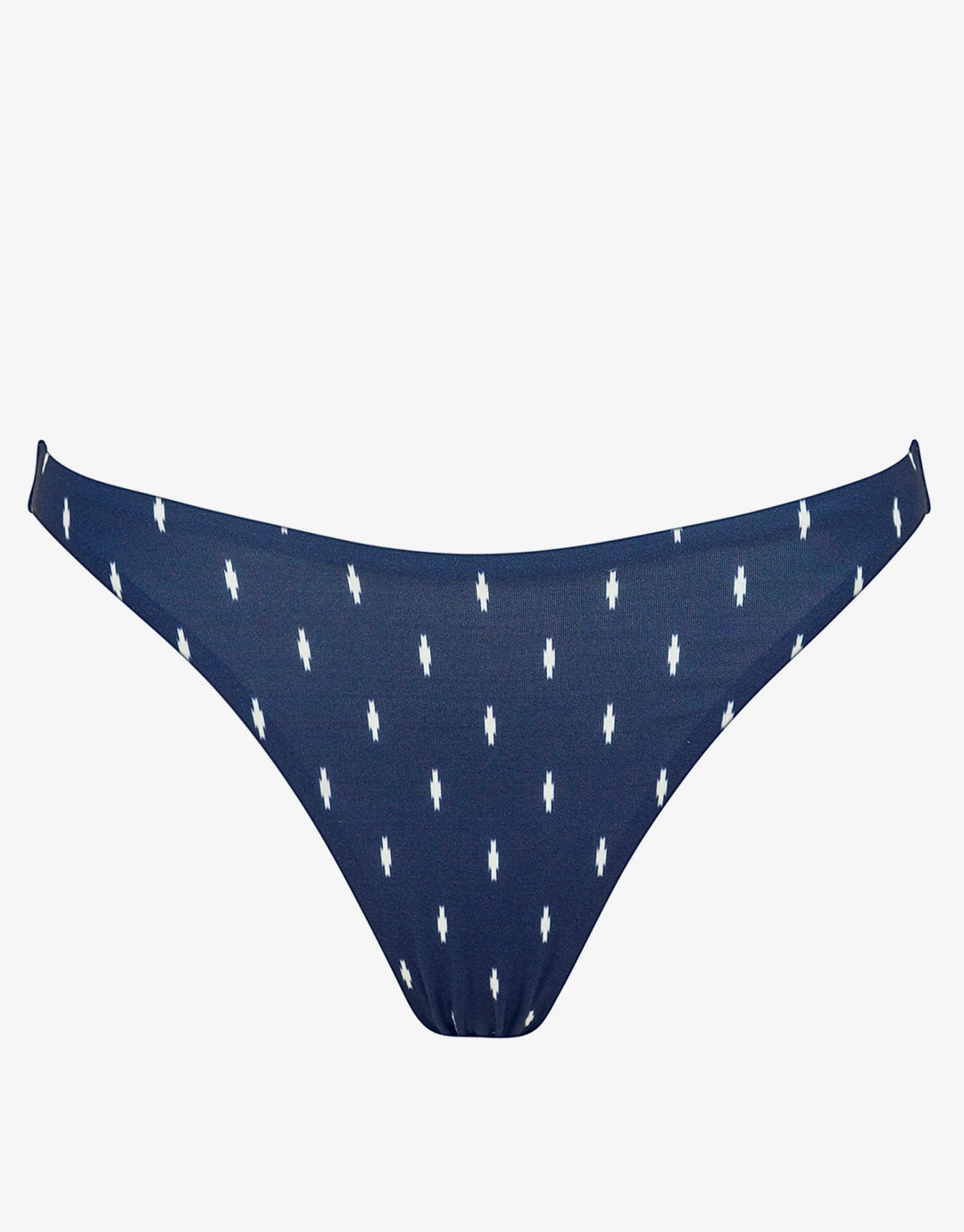 Artful Dot Bikini Bottom - Indigo swim shorts for women, stretch fit swim bottoms