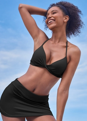 Aruba Swim Skirt - Black Beauty swimwear for all body types, comfortable womens beachwear