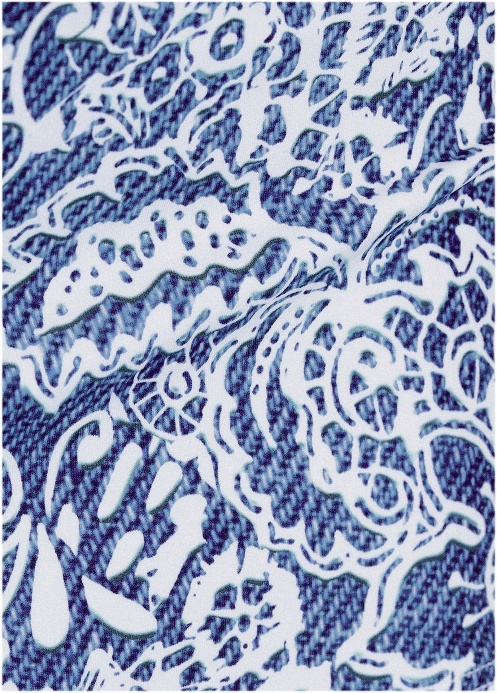 Aruba Swim Skirt - Denim Anglaise Paisley