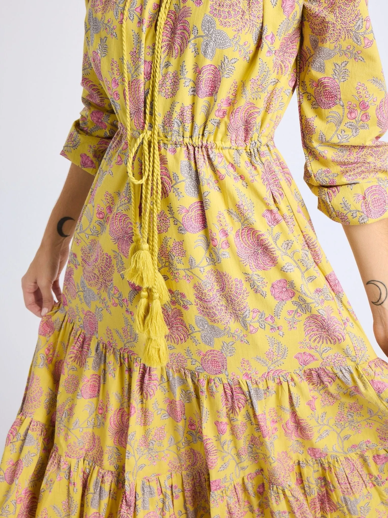 Astrid Dress in Citron Floral