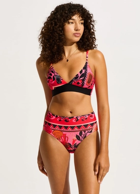 Atlantis High Waisted Bikini Bottom - Paradise Pink two-piece bikinis for women, trendy bikinis for beachwear