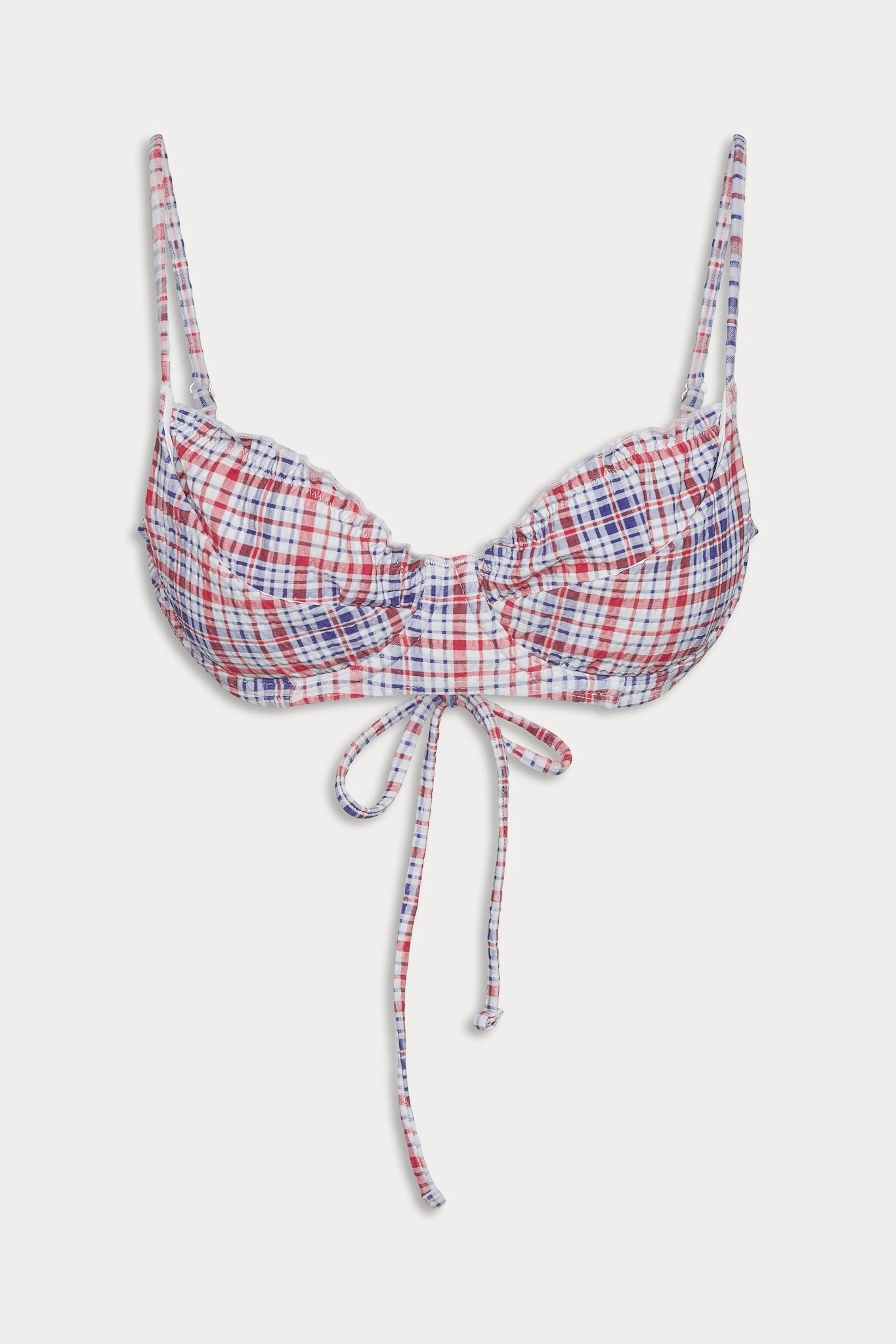Austin Underwire Bikini Top - Americana Plaid