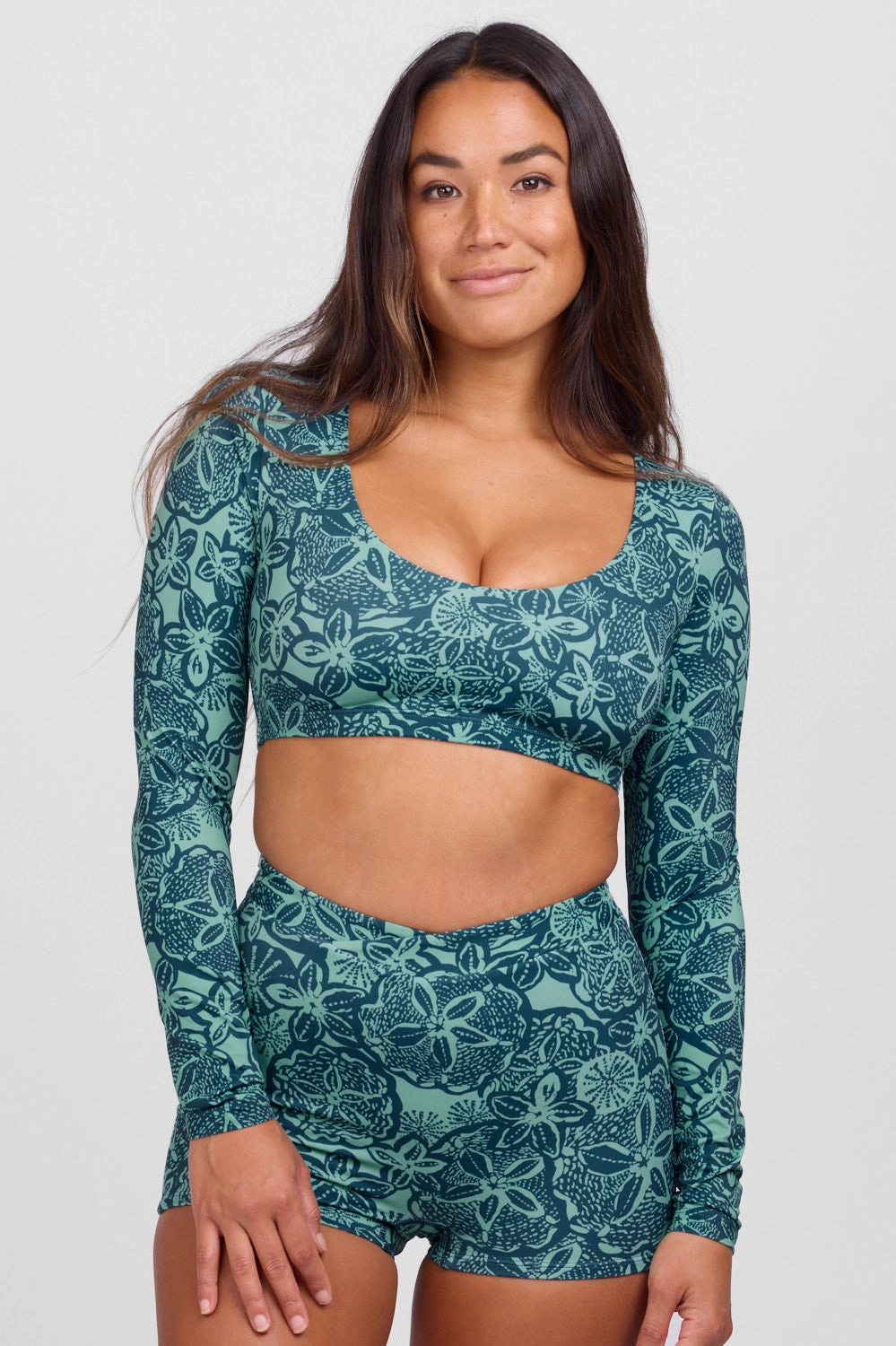 Avalon Long Sleeve Crop Rashie - Sumba