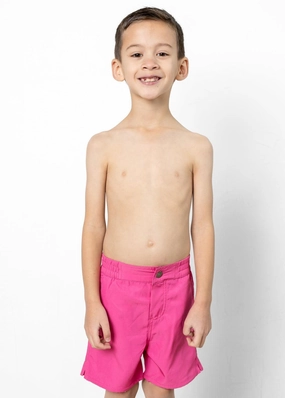 Azalea Pink | Mini Boardies boys summer swimwear, boys rash guard swim sets