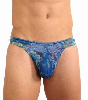 Azure Tan Through Swim Thong tan through swimwear men, mens breathable swimwear