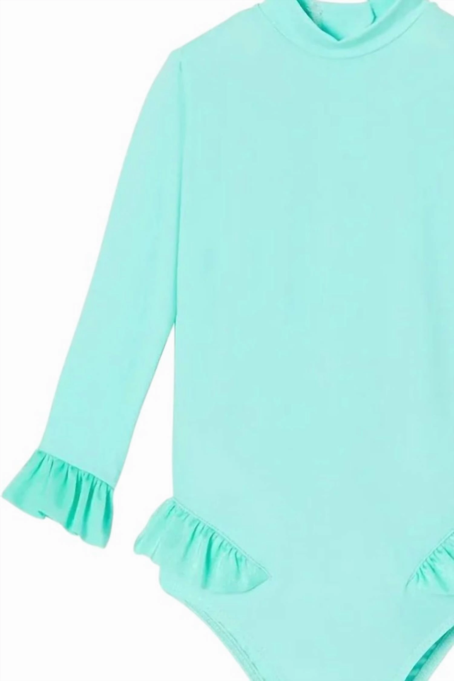 Baby Girl's Long Sleeve Swimsuit In Aqua