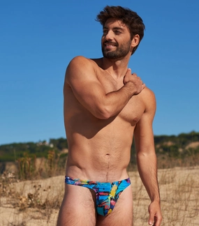 Bahama Tan Through Swim Thong affordable men's swimwear, summer swimwear for men
