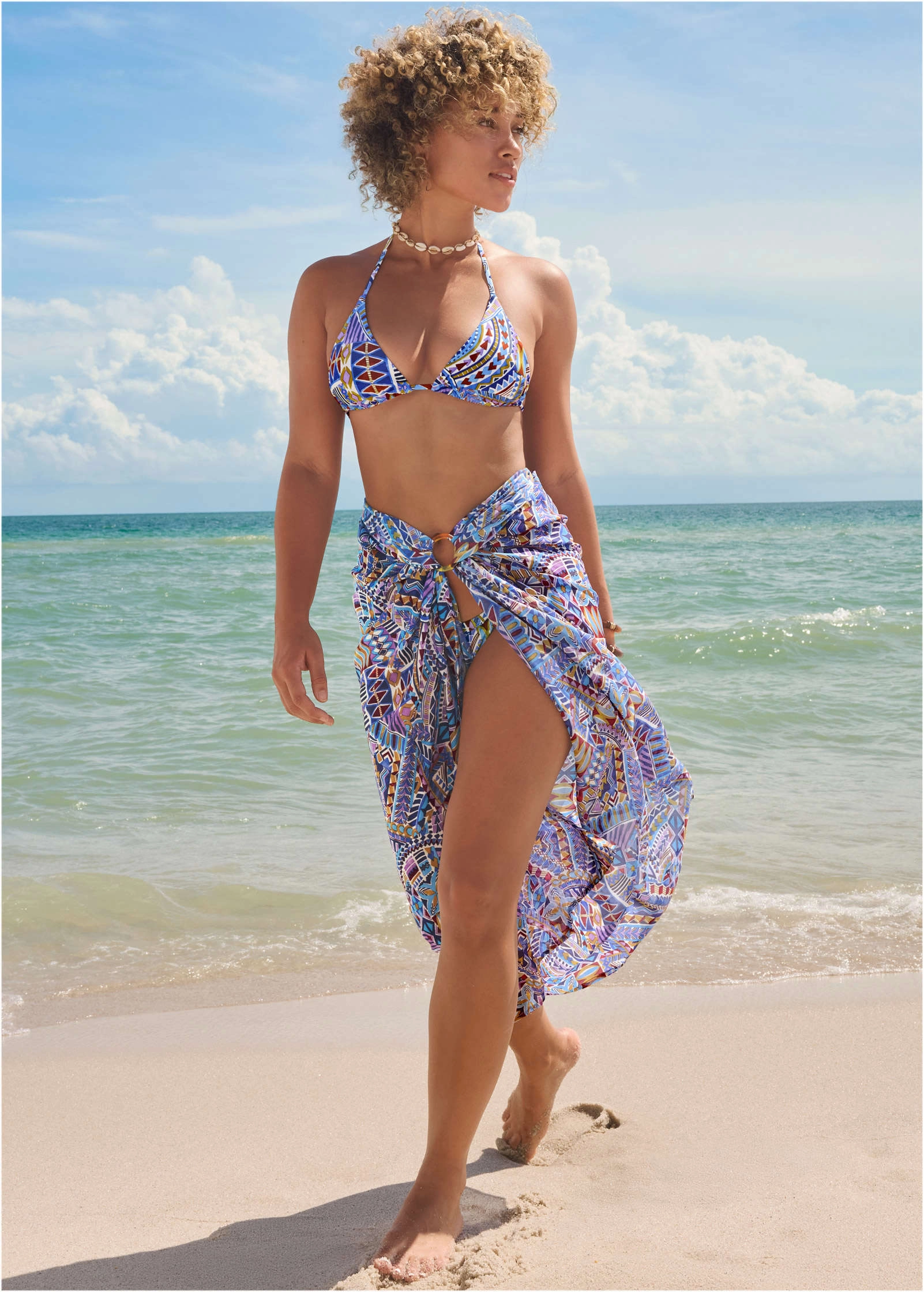 Bahamas Triangle Top - Aztec Patchwork bandeau bikini tops, triangle swim tops
