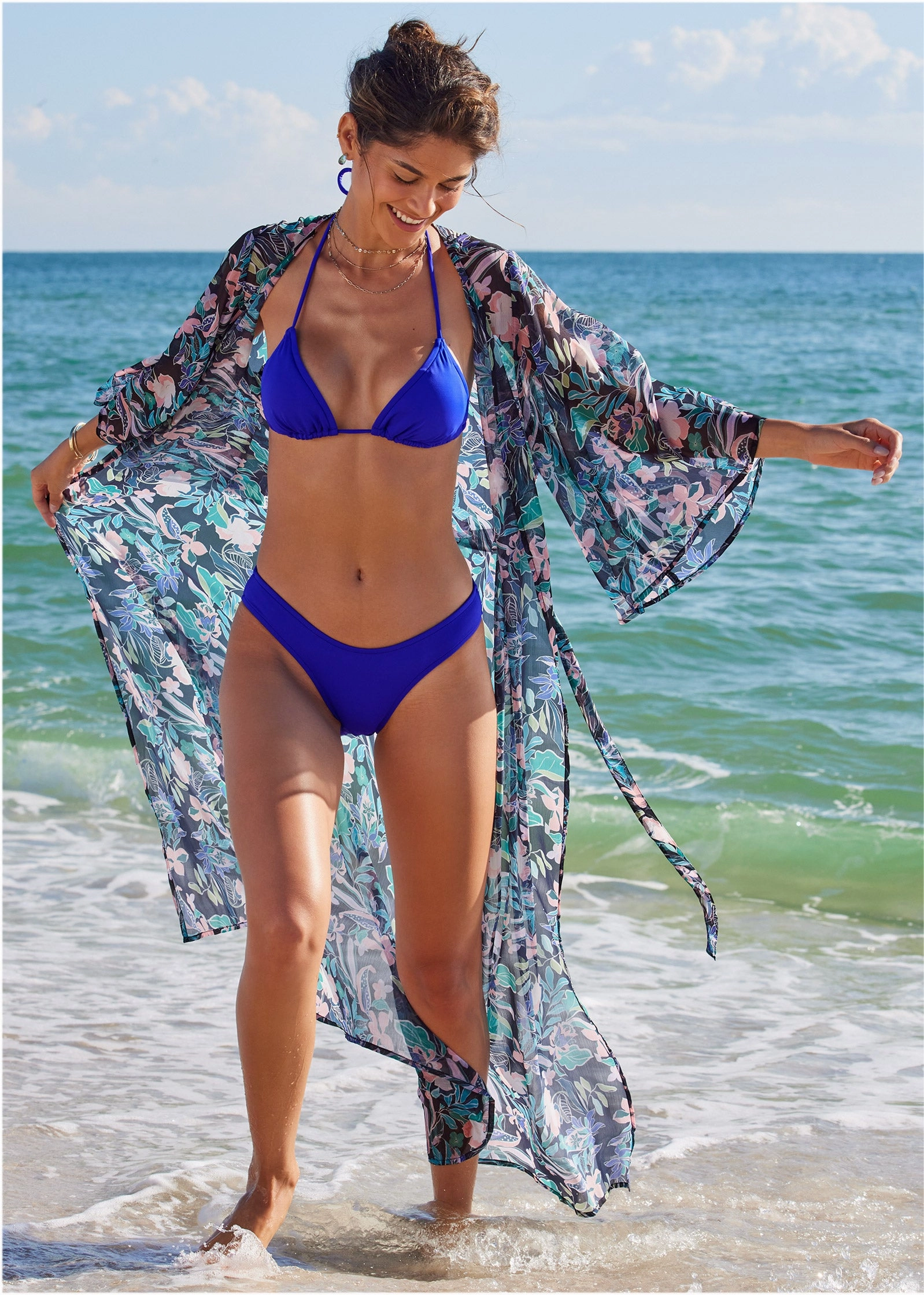 Bali Moderate Bottom - Cobalt Blue modest swim bottoms women, comfortable bikini bottoms