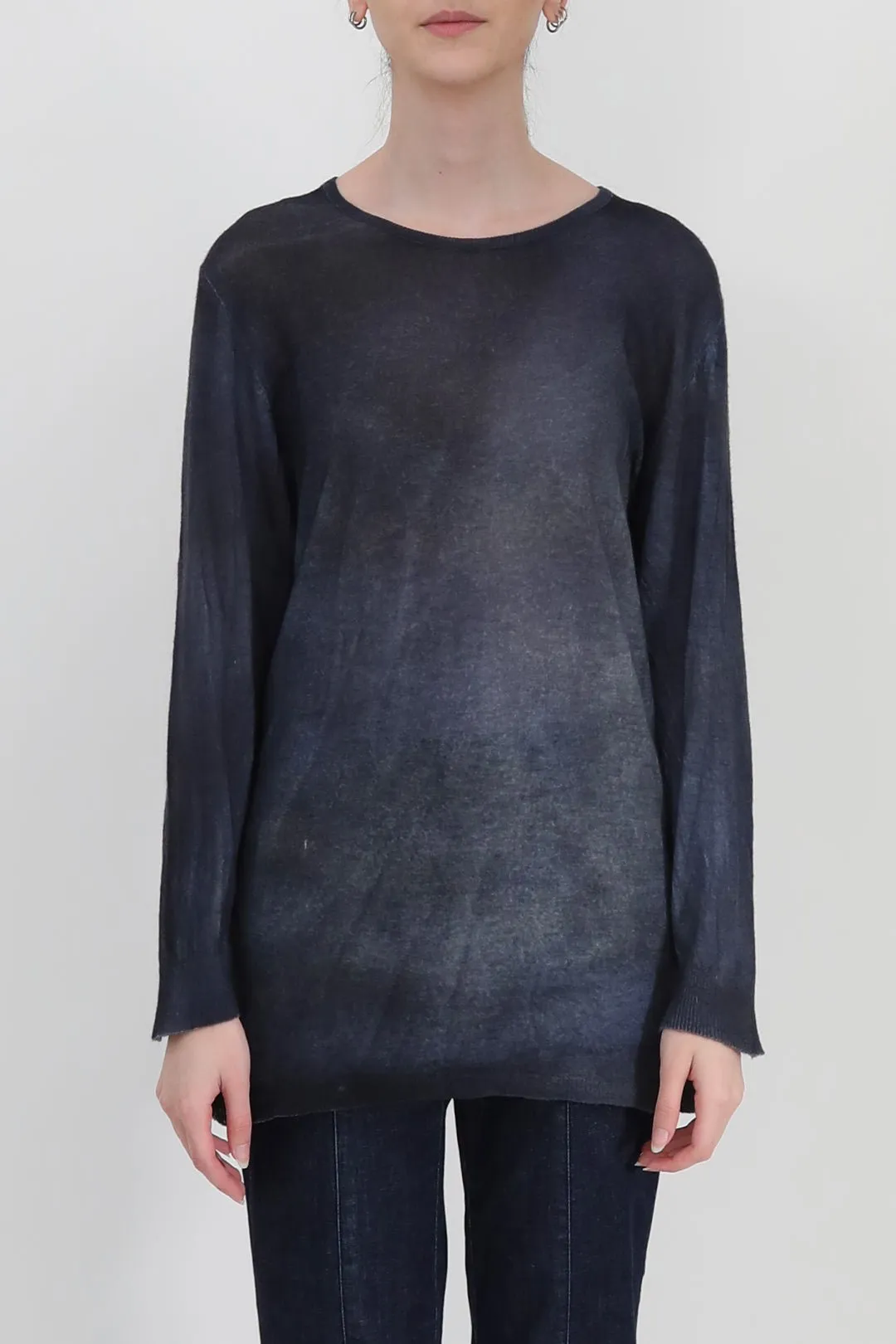 BASILE CREW IN HAND-DYED LIGHTWEIGHT CASHMERE