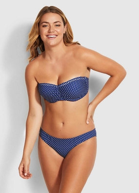 Beach Belle Hipster Bikini Pants - Blue Opal push up bikinis women, sporty womens bikini sets