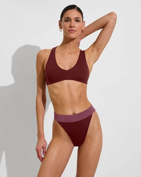 Beach Break Bottom - Jam / Desert Plum lightweight women's swimwear, chic swim outfits for beach