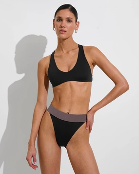 Beach Break Bottom - Jet / Stormy lightweight women's swimwear, chic swim outfits for beach
