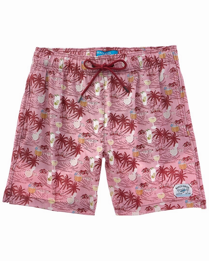 Beach Bros Beach Drinks Swim Trunk mens full coverage swimwear, stylish mens swim trunks