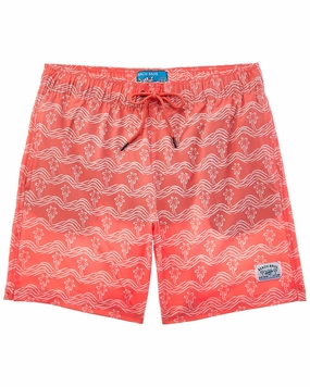 Beach Bros Brush Palm Waves Swim Short mens beach swimwear, quick dry mens swimsuits