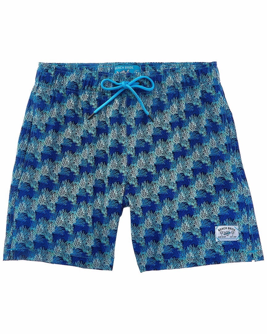 Beach Bros Coral Overlap Swim Trunk mens full coverage swimwear, stylish mens swim trunks