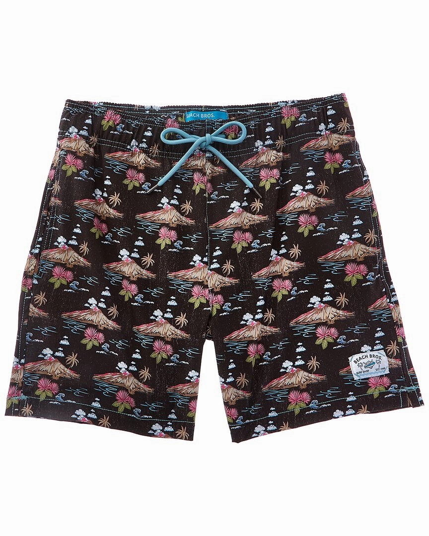 Beach Bros Volcano Clouds Swim Trunk mens full coverage swimwear, stylish mens swim trunks