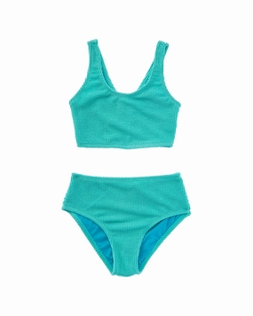 Beach Lingo 2pc Bralette & High-Waist Bottom Swim Set stylish teen girl swimsuits, teen girls swimwear sets