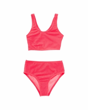 Beach Lingo 2pc Bralette & High-Waist Bottom Swim Set stylish teen girl swimsuits, teen girls swimwear sets