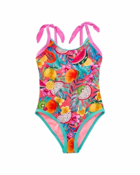 Beach Lingo Binding One-Piece stylish teen girl swimsuits, teen girls swimwear sets