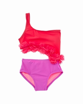 Beach Lingo Cutout One-Piece stylish teen girl swimsuits, teen girls swimwear sets