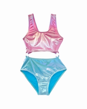 Beach Lingo Keyhole Cutout Monokini stylish teen girl swimsuits, teen girls swimwear sets