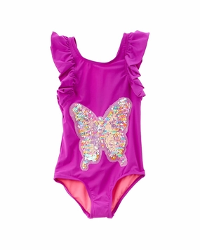 Beach Lingo Sequin One-Piece cute swimsuits for teen girls, modest teen swimwear