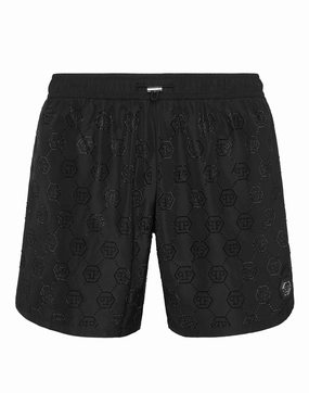 Beachwear Short Trousers Crystal mens full coverage swimwear, stylish mens swim trunks