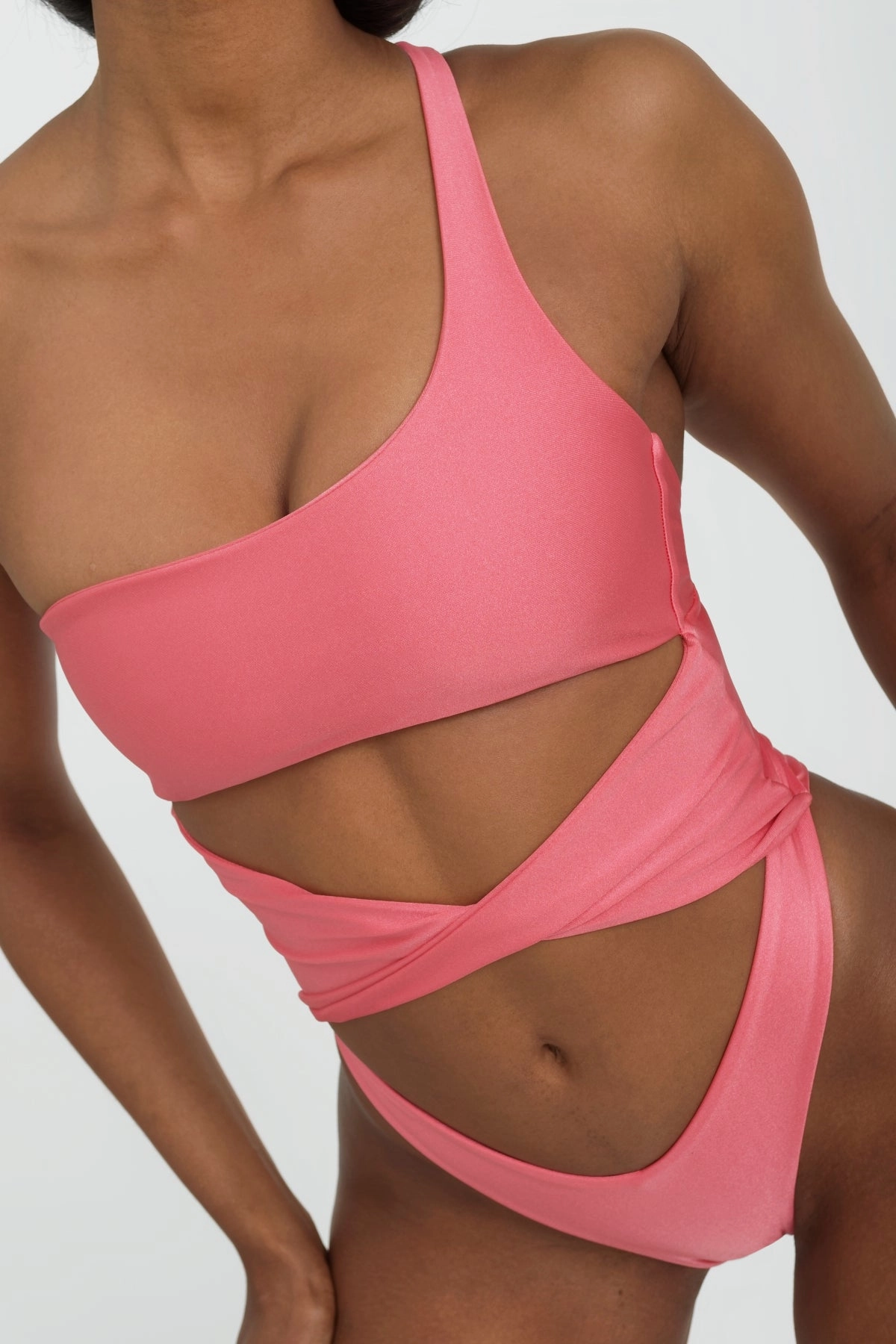 Beau One Piece - Flamingo soft fabric swimwear women, resort swimwear for ladies