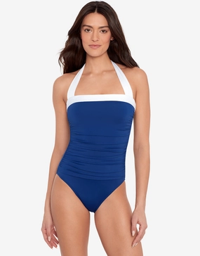 Bel Air Mio Bandeau Swimsuit - Sapphire bandeau swimsuits for women, strapless swimwear tops
