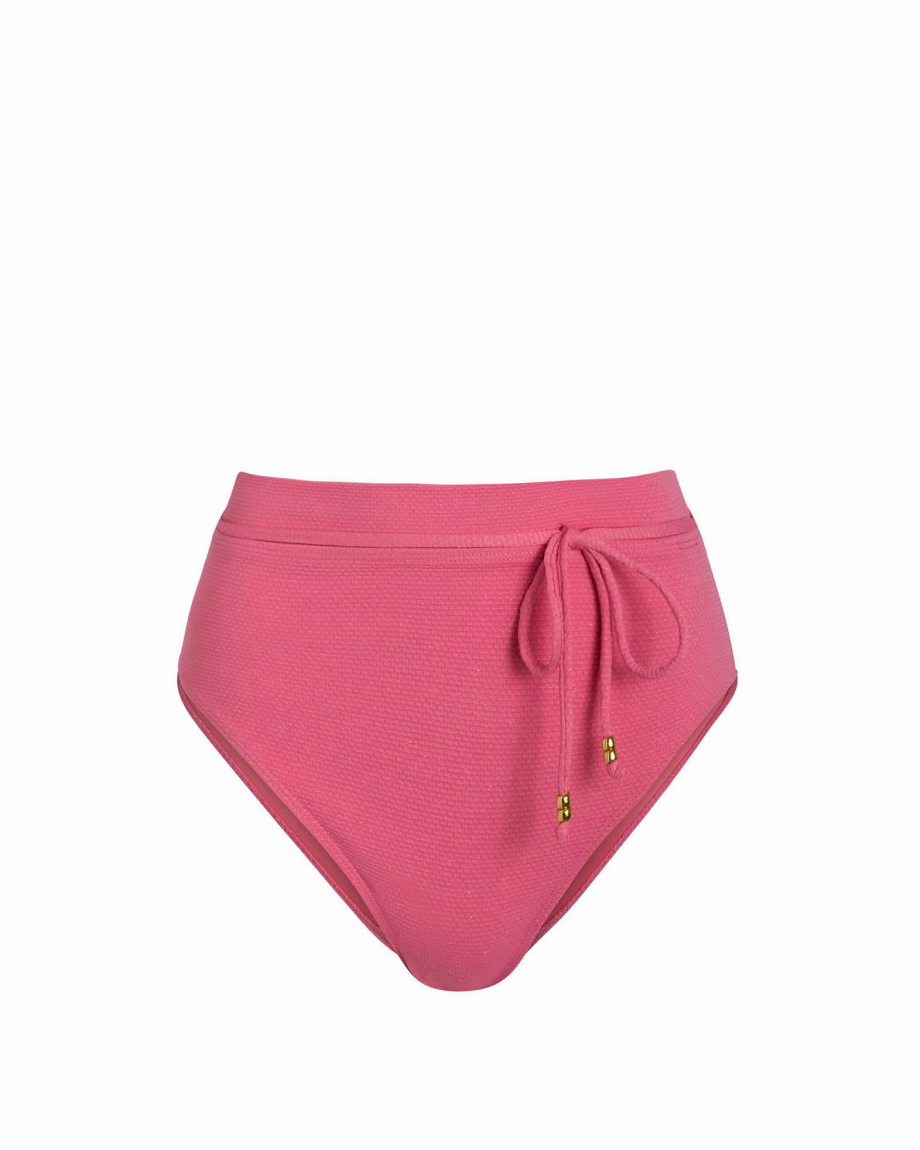 Belted Hi Waist Hi Leg Bottom In Hibiscus Metallic high waist swimwear women, swimsuit for women beachwear