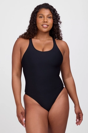 Betty One Piece Swimsuit - Black all purpose swimwear, comfortable swimwear for everyone