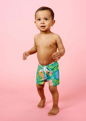 Big Blooms | Baby Euro Shorts boys summer swimwear, boys rash guard swim sets