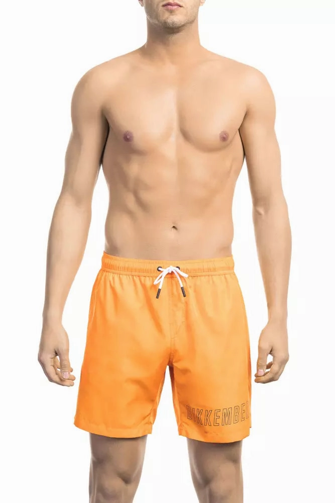 Bikkembergs Polyester Men's Swim Men's Short mens full coverage swimwear, stylish mens swim trunks