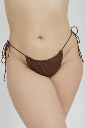 Bixi Bottom - Chocolate soft fabric swimwear women, resort swimwear for ladies