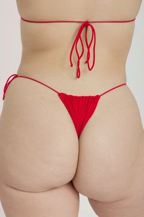 Bixi Bottom - Fire Red soft fabric swimwear women, resort swimwear for ladies