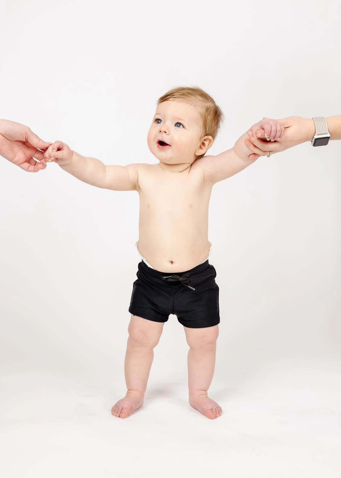 Black | Baby Euro Shorts boys summer swimwear, boys rash guard swim sets