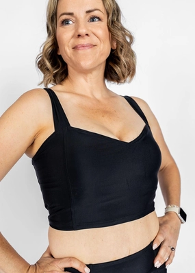 Black | Original Latter-Back Top tankini swim tops, adjustable bikini tops