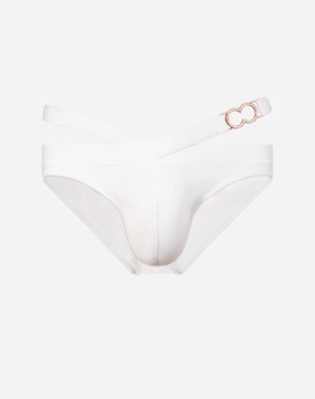 BLK Label No.3 Swim Brief - White mens swim briefs, simple swimwear for men
