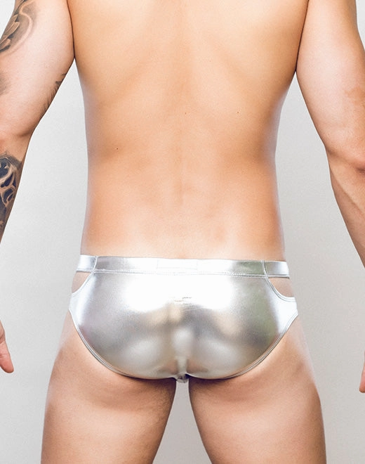 BLK Label No.5 Swim Brief - MetaLux Silver